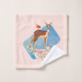 Schöne braune Dose mit weißen Flecken Badhandtuch Set (Waschlappen)