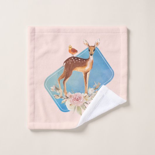 Schöne braune Dose mit weißen Flecken Badhandtuch Set (Waschlappen)