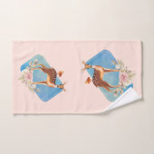 Schöne braune Dose mit weißen Flecken Badhandtuch Set (Handtuch)