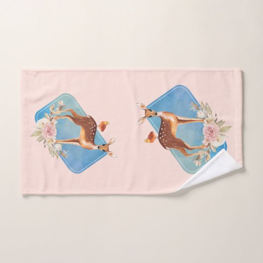 Schöne braune Dose mit weißen Flecken Badhandtuch Set (Handtuch)