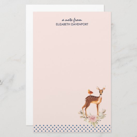 Schöne braune Dose mit weißen Flecken Briefpapier (Vorne/Hinten)