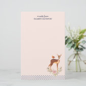 Schöne braune Dose mit weißen Flecken Briefpapier (Stehend Vorderseite)