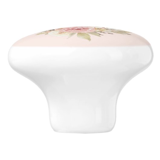 Schöne braune Dose mit weißen Flecken Keramikknauf (Seitenansicht)