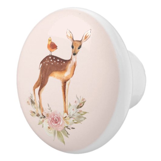 Schöne braune Dose mit weißen Flecken Keramikknauf (Rechts)