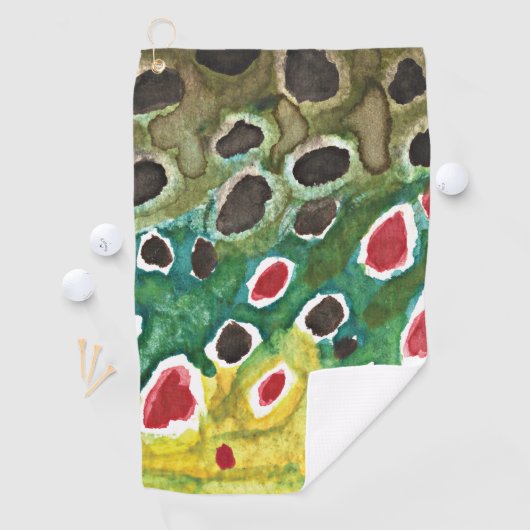 Schöne Braune Forelle Golfhandtuch (Insitu)