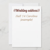 Schöne braune Hochzeit Einladung (Rückseite)