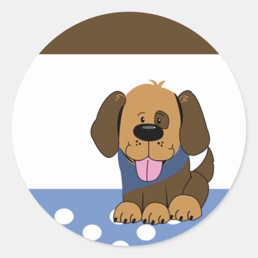 Schöne braune Hundehunde-Umschlag Aufkleber (Vorderseite)