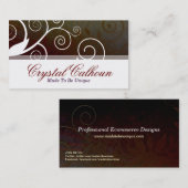 Schöne braune, locker anpassbare Visitenkarte (Vorne/Hinten)