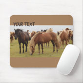 Schöne braune Pferde Mousepad (Mit Mouse)