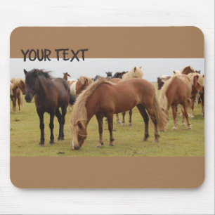 Schöne braune Pferde Mousepad