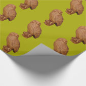 schöne Braunkauz Geschenkpapier (Ecke)