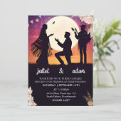 Schöne Braut boho rustikale moderne Twilight Weddi Einladung (Stehend Vorderseite)