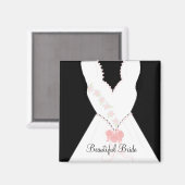 Schöne Braut Braut Magnet (Vorderseite/Rückseite)