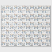 Schöne Braut & Brautmädchen in blauer Farbe Niedli Geschenkpapier (Flach)