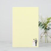Schöne Braut & Groom Wedding Briefpapier (Stehend Vorderseite)