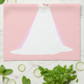 Schöne Braut Hochzeit Geschirrtuch (Gefaltet)