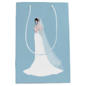 Schöne Braut in Bridal Gown Mittlere Geschenktüte (Vorderseite)