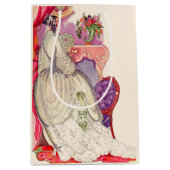 schöne Braut in einem schönen Gewand Mittlere Geschenktüte (Vorderseite)