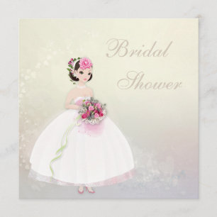 Schöne Braut-romantisches Herz-Brautparty Einladung