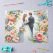 Schöne Braut- und Groom-Blumenhochzeit Seidenpapier (Basteln)