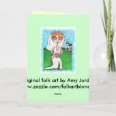 Schöne Braut - Verlobungs-/Hochzeitstageskarte Karte (Rückseite)