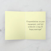 Schöne Braut - Verlobungs-/Hochzeitstageskarte Karte (Innenseite)