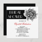 schöne Brautdusche Einladung (Vorne/Hinten)