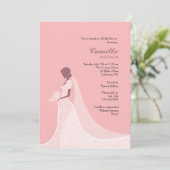 Schöne Brautdusche Einladung (Stehend Vorderseite)