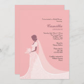 Schöne Brautdusche Einladung (Vorne/Hinten)