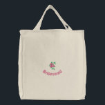 Schöne Brautjungfern-Tasche gestickte Tasche<br><div class="desc">Ein was für herrliches Geschenk für die Brautjungfern in Ihrem Hochzeits-Party!  Eine enorme roomy und schöne Taschentasche gestickt mit Rosen und der Wort Brautjungfer.  Sie erinnert immer sich Ihr an wedding glücklich mit diesem hübschen Geschenk. Füllen Sie es mit Mementos,  wenn Sie eine Brautjungfern-Geschenk-Tasche herstellen möchten!</div>