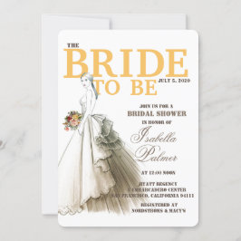 Schöne Bridal Zeichnend Bridal Dusche Einladung