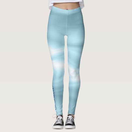 Schöne Bride Blue Leggings (Vorderseite)