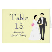 Schöne Bride & Groom Tischkarte (Vorderseite (Horizontal))