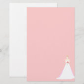 Schöne Bride Wedding Briefpapier (Vorne/Hinten)