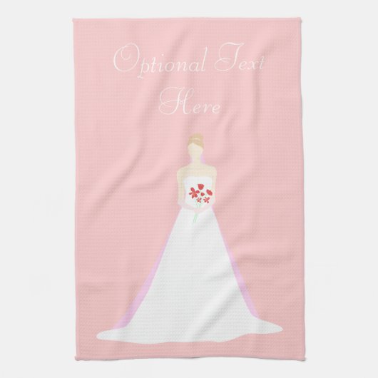 Schöne Bride Wedding Geschirrtuch (Vertikal)