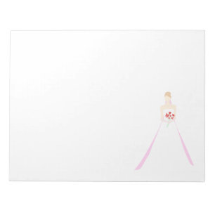 Schöne Bride Wedding Notizblock