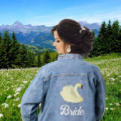 Schöne Bride White Swan Jeansjacke