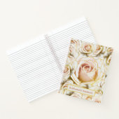 Schöne Bridesmaid Rose Weiß und Rosa Glitterie Notizblock (Innenseite)