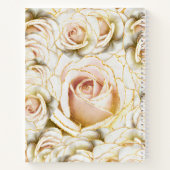 Schöne Bridesmaid Rose Weiß und Rosa Glitterie Notizblock (Rückseite)