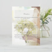 Schöne Bridge mit Blume Bouquet Wedding Einladung (Stehend Vorderseite)