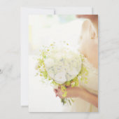 Schöne Bridge mit Blume Bouquet Wedding Einladung (Rückseite)