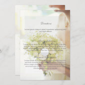 Schöne Bridge mit Blume Bouquet Wedding Einladung (Vorne/Hinten)