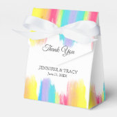 Schöne Bright Rainbow Wedding Personalisiert Geschenkschachtel (Vorderseite)
