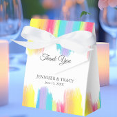 Schöne Bright Rainbow Wedding Personalisiert Geschenkschachtel