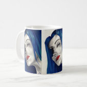Schöne Broken Goth Fantasy Original Kunst Kaffeetasse (Vorderseite Links)