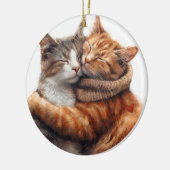 SCHÖNE BROWN & ORANGE TABBBY KATZEN SCHÖN KERAMIK ORNAMENT (Links)