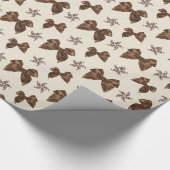 Schöne Brown-Satin-Bögen Geschenkpapier (Ecke)