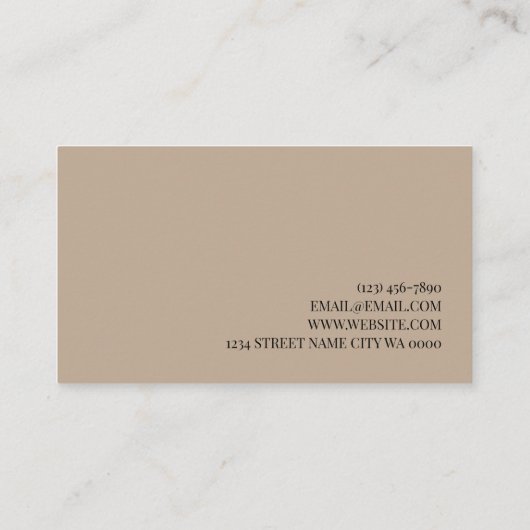 Schöne Brows Microblading & Lash Extensions Visitenkarte (Rückseite)