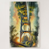 Schöne Brücke am Sunset James River Puzzle (Vertikal)