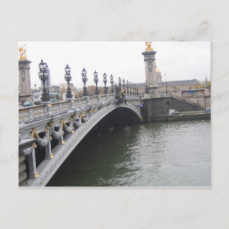 Schöne Brücke in Paris, Frankreich Postkarte